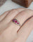 Bague 58 Bague Art déco en or jaune et blanc 18 carats, rubis Verneuil 58 Facettes 710