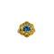 Bague Bague vintage en or 18k avec topaze bleue 58 Facettes 2509004