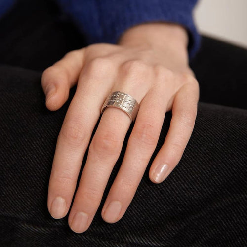 Bague 52 / Blanc/Gris / Or 750 Bague "Code" H.STERN 58 Facettes 120369R