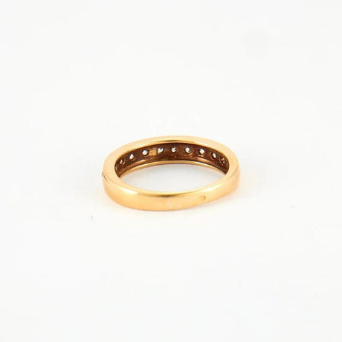 Bague 50 Bague Or jaune pavage Diamants 58 Facettes