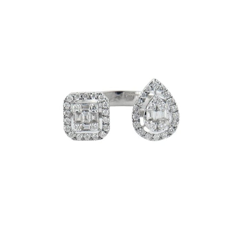 Bague 54 Bague en or blanc & diamants 58 Facettes
