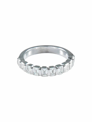 Bague 55.5 Alliance - Bague demi-tour en or blanc et diamants 58 Facettes 404 50034
