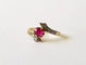 Bague 51 Bague croisée Or Jaune Rubis et Diamants 58 Facettes