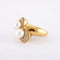 Bague 54 / Jaune / Or 750 Bague Toi et Moi perles et Diamants 58 Facettes 130160R