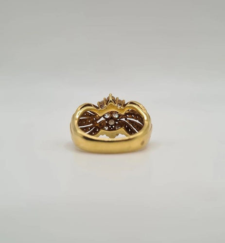 Bague 52 Bague or jaune sertie de diamants 58 Facettes