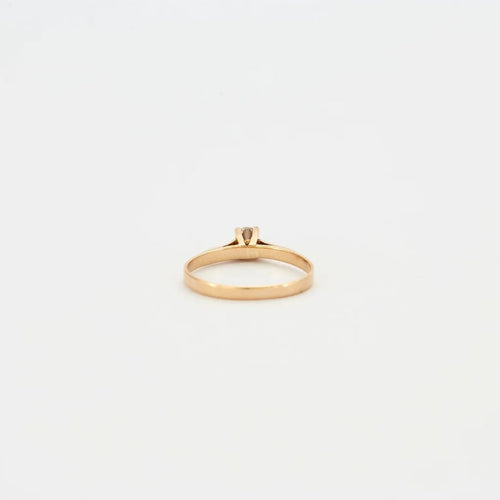 Bague 55 Bague solitaire en or jaune 18 carats sertie d’un diamant 58 Facettes