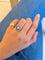 Bague 54 Bague Art déco à chaton octogonal en platine, saphirs et diamants 58 Facettes 178