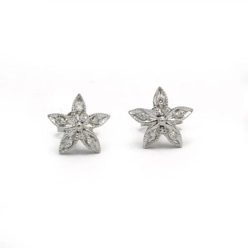 Boucles d'oreilles Boucles d'oreilles Etoiles - Or blanc & Diamants 58 Facettes 260041R