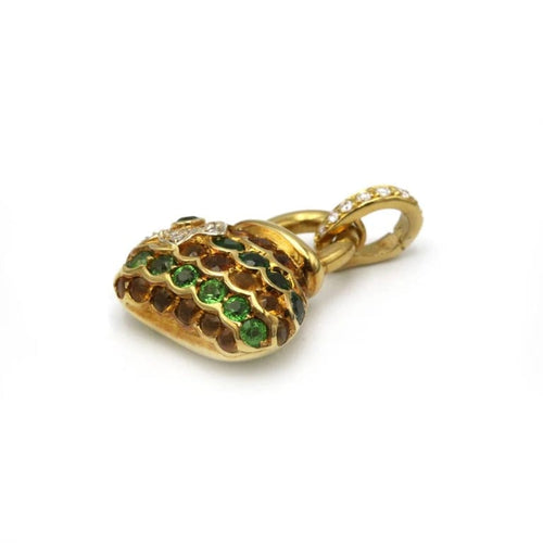 Pendentif Pendentif Sac - or jaune, diamants et pierres de couleur 58 Facettes 250249R