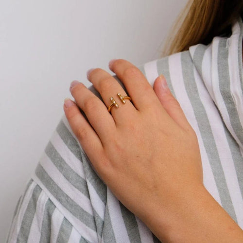 Bague 55 Bague ouverte Diamants 58 Facettes