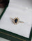 Bague 52 Bague marguerite vintage en or jaune 18 carats, saphir et diamants 58 Facettes 704