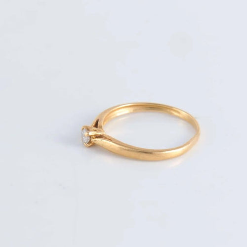 Bague 53 Bague Solitaire or jaune Diamant 0.10ct 58 Facettes FM85