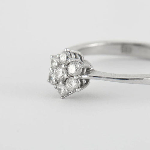 Bague 54 Bague Or blanc Diamants 58 Facettes