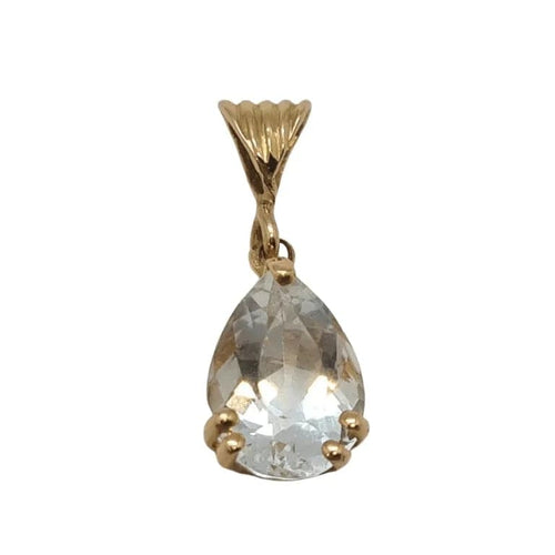 Pendentif Pendentif en Or jaune, Aigue marine 58 Facettes