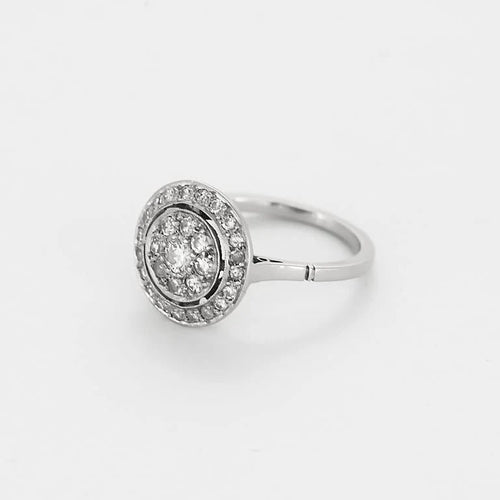 Bague 48 Bague or blanc, platine et diamants 58 Facettes 58FC115