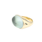 Bague 53 Bague en or jaune 18 carats avec cabochon vert d’eau 58 Facettes 32231