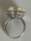 Bague 60 Bague Or Gris Perles Diamants 58 Facettes 5478