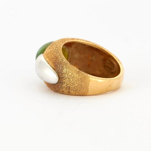 Bague 53 Bague Jonc Or jaune Péridot 58 Facettes 4886