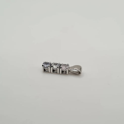 Pendentif Pendentif or blanc aigues marines 58 Facettes