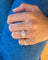Bague 53.5 Bague jarretière Art déco en platine et or blanc 18 carats et diamants 58 Facettes