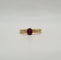 Bague 55.5 Bague or jaune sertie d’un rubis et diamants 58 Facettes