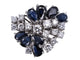 Bague 53.5 Bague Bouquet saphirs et diamants en or blanc 58 Facettes BA-510