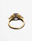 Bague 55 Bague jarretière saphir et diamants en or jaune 18 carats 58 Facettes