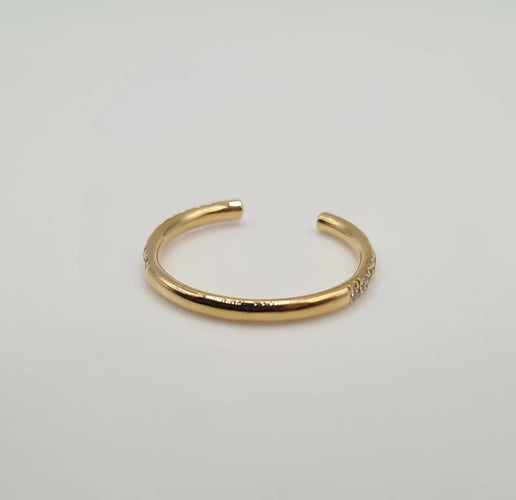 Bague 56 Bague or jaune sertie de diamants 58 Facettes
