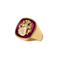 Bague 55.5 Bague chevalière vintage - Wappenring en or jaune 18 carats et rubis synthétique 58 Facettes