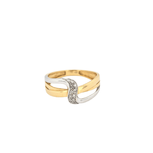 Bague 52 Bague deux ors 18 carats (750) sertie de 12 diamants 58 Facettes 30083