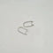 Boucles d'oreilles Créoles or blanc 18 carats serties diamants naturels 58 Facettes