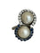 Bague 52 Bague Toi & Moi Or Gris Platine Perles Saphirs Diamants 58 Facettes 5422