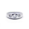Bague 53 Bague jonc or blanc et diamants 58 Facettes 160163R