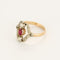 Bague 68 Bague "aigrette" en platine et or rose 58 Facettes SQU3866