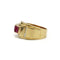 Bague 57 Bague TANK Or jaune Rubis Diamants 58 Facettes 240038R