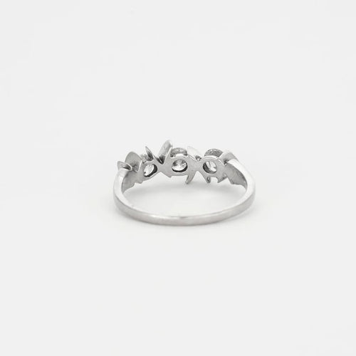 Bague 60 Bague trilogie or gris et diamants 58 Facettes GU46