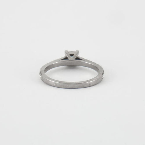 Bague 54 Bague Solitaire Or blanc Diamants 58 Facettes