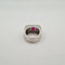 Bague 51.5 Bague or blanc sertie d'un rubis synthétique et diamants naturels 58 Facettes
