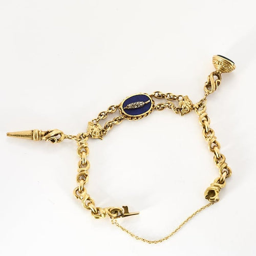 Bracelet Bracelet charm's en or jaune . Napoléon III. 58 Facettes HOU5773
