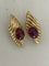 Boucles d'oreilles Boucles d'Oreilles Or Jaune Rubis Cabochon 58 Facettes 1050