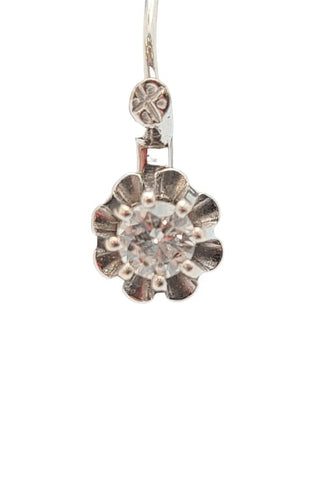 Boucles d'oreilles Mono boucle d'oreille Or blanc Diamant 58 Facettes