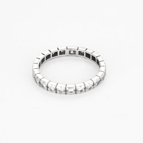 Bague 56 Alliance américaine en or blanc et diamants 58 Facettes MON1251