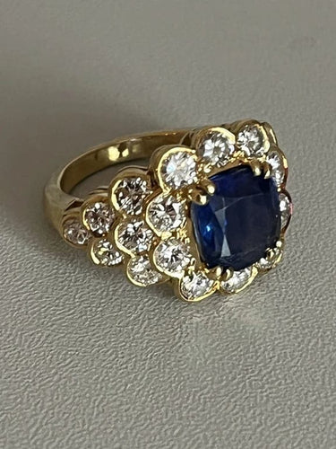 Bague 52 Bague Or Jaune Saphir Ceylan Diamants 58 Facettes 5009
