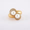 Bague 54 / Jaune / Or 750 Bague Toi et Moi perles et Diamants 58 Facettes 130160R
