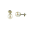 Boucles d'oreilles Boucles d'oreilles puces en or jaune 18K avec perles 58 Facettes 1949
