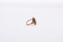 Bague 57 Bague vintage dentelle or jaune, Quartz fumé 58 Facettes 4651