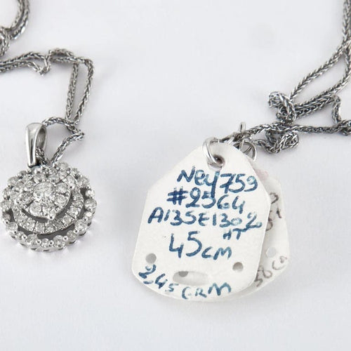 Collier Collier en Or Blanc & diamants 58 Facettes