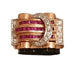 Bague 57.5 Bague 2 Ors Diamants Rubis 58 Facettes R 1306  Maee