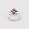 Bague 54 Bague - Rubis ovale et diamants en or blanc 18k 58 Facettes LJ25-302