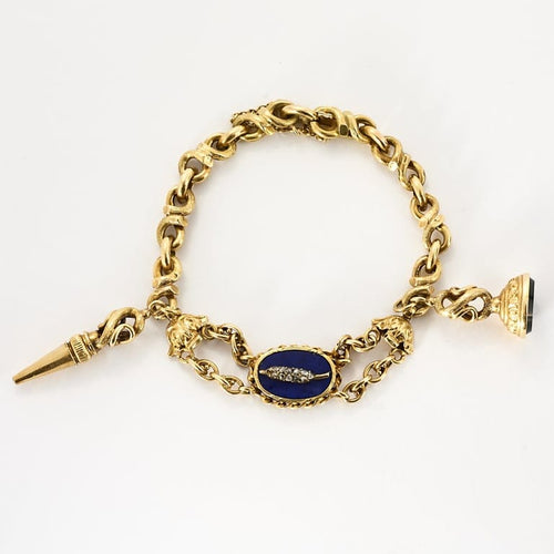 Bracelet Bracelet charm's en or jaune . Napoléon III. 58 Facettes HOU5773